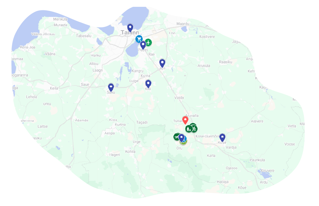 Hiierahu kaart tallina lähedal krundid